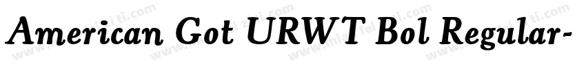 American Got URWT Bol Regular字体转换